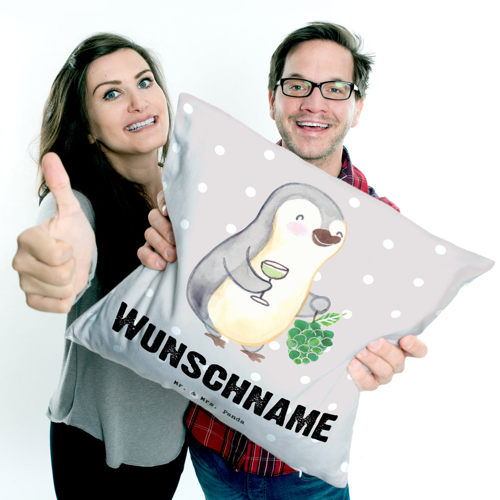 Personalisiertes Kissen Weinhändler mit Herz Kissen, personalisiert, Name, Wunschname, bedrucken, Kopfkissen, Beruf, Ausbildung, Jubiläum, Abschied, Rente, Kollege, Kollegin, Geschenk, Schenken, Arbeitskollege, Mitarbeiter, Firma, Danke, Dankeschön
