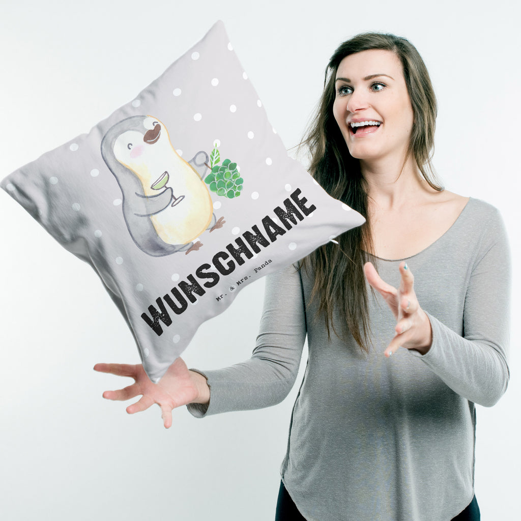 Personalisiertes Kissen Weinhändler mit Herz Kissen, personalisiert, Name, Wunschname, bedrucken, Kopfkissen, Beruf, Ausbildung, Jubiläum, Abschied, Rente, Kollege, Kollegin, Geschenk, Schenken, Arbeitskollege, Mitarbeiter, Firma, Danke, Dankeschön