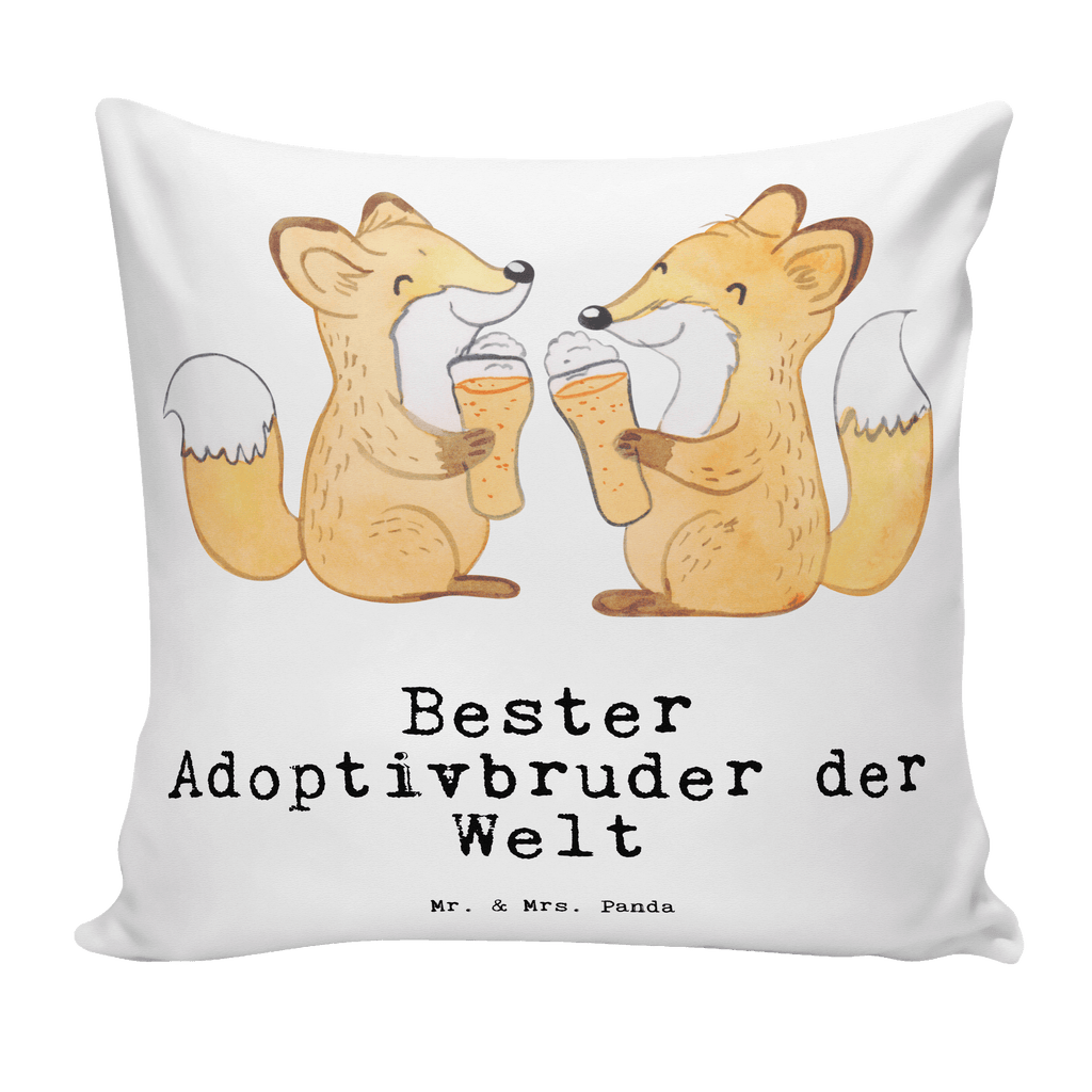 40x40 Kissen Fuchs Bester Adoptivbruder der Welt Kissenhülle, Kopfkissen, Sofakissen, Dekokissen, Motivkissen, für, Dankeschön, Geschenk, Schenken, Geburtstag, Geburtstagsgeschenk, Geschenkidee, Danke, Bedanken, Mitbringsel, Freude machen, Geschenktipp, Adoptivbruder, adoptiert, Bruder, Brudi, Geschwister, Bruderherz, Schwester, Familie, Kleinigkeit, Brother, Bester, Sohn