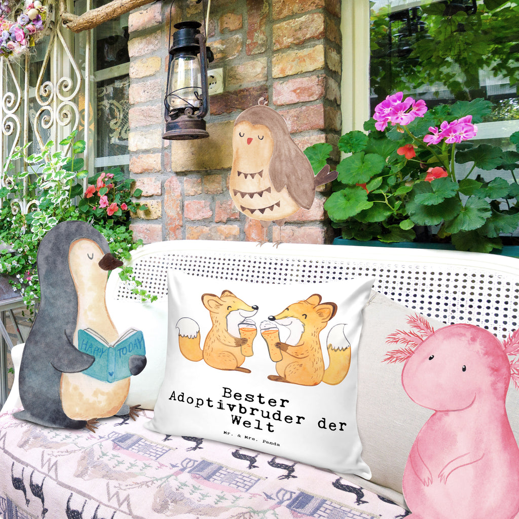 40x40 Kissen Fuchs Bester Adoptivbruder der Welt Kissenhülle, Kopfkissen, Sofakissen, Dekokissen, Motivkissen, für, Dankeschön, Geschenk, Schenken, Geburtstag, Geburtstagsgeschenk, Geschenkidee, Danke, Bedanken, Mitbringsel, Freude machen, Geschenktipp, Adoptivbruder, adoptiert, Bruder, Brudi, Geschwister, Bruderherz, Schwester, Familie, Kleinigkeit, Brother, Bester, Sohn
