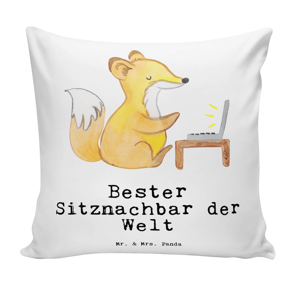 40x40 Kissen Fuchs Bester Sitznachbar der Welt Kissenhülle, Kopfkissen, Sofakissen, Dekokissen, Motivkissen, für, Dankeschön, Geschenk, Schenken, Geburtstag, Geburtstagsgeschenk, Geschenkidee, Danke, Bedanken, Mitbringsel, Freude machen, Geschenktipp, Sitznachbar, Stuhlnachbar, Nachbar, Uni, Universität, Seminar, Kommilitone, Tischnachbar, Schule, Mitschüler, Mitstudent, Hochschule
