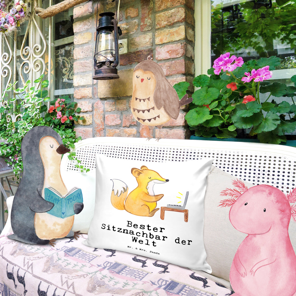 40x40 Kissen Fuchs Bester Sitznachbar der Welt Kissenhülle, Kopfkissen, Sofakissen, Dekokissen, Motivkissen, für, Dankeschön, Geschenk, Schenken, Geburtstag, Geburtstagsgeschenk, Geschenkidee, Danke, Bedanken, Mitbringsel, Freude machen, Geschenktipp, Sitznachbar, Stuhlnachbar, Nachbar, Uni, Universität, Seminar, Kommilitone, Tischnachbar, Schule, Mitschüler, Mitstudent, Hochschule