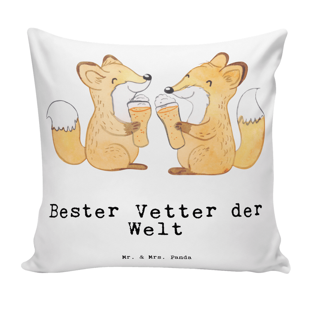 40x40 Kissen Fuchs Bester Vetter der Welt Kissenhülle, Kopfkissen, Sofakissen, Dekokissen, Motivkissen, für, Dankeschön, Geschenk, Schenken, Geburtstag, Geburtstagsgeschenk, Geschenkidee, Danke, Bedanken, Mitbringsel, Freude machen, Geschenktipp, Vetter, Cousin, Kousin, Sohn von Onkel, Sohn von Tante, Familie, Verwandtschaft, Cousine