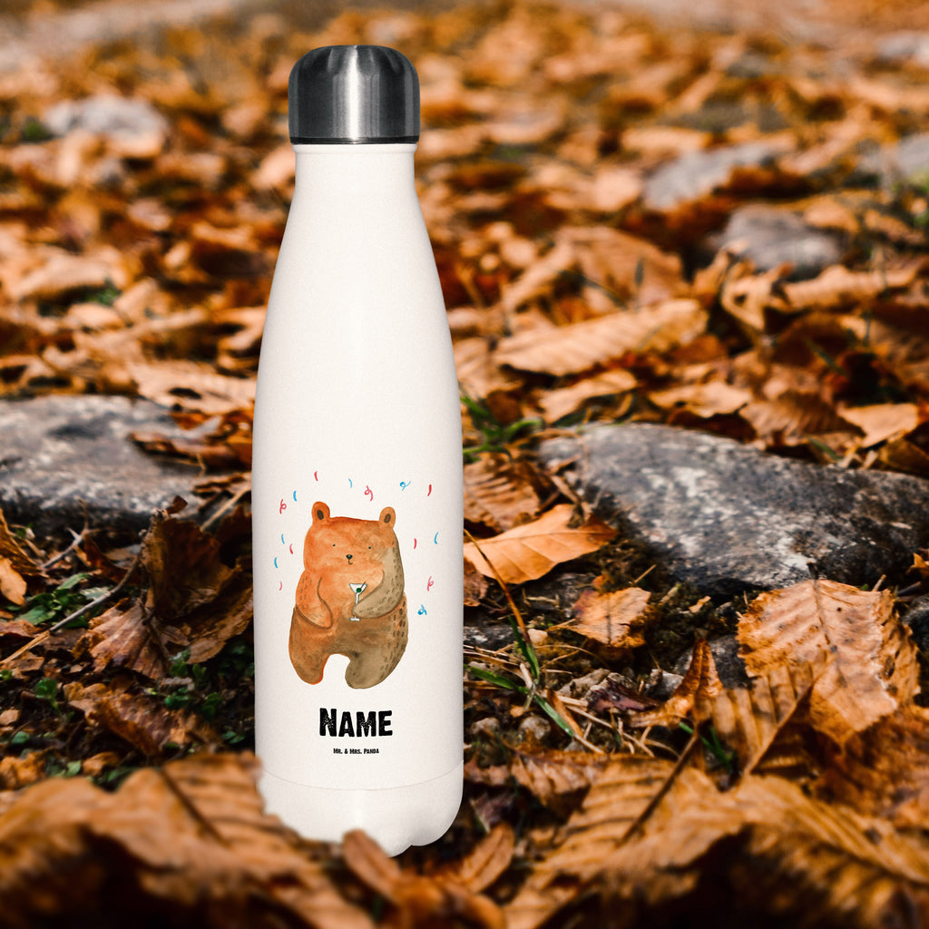 Personalisierte Thermosflasche Bär Party Personalisierte Isolierflasche, Personalisierte Thermoflasche, Personalisierte Trinkflasche, Trinkflasche Mit Namen, Wunschname, Bedrucken, Namensflasche, Bär, Teddy, Teddybär, Geburtstag, Geburtstagsgeschenk, Geschenk, Party, Feiern, Abfeiern, Mitbringsel, Gute Laune, Lustig