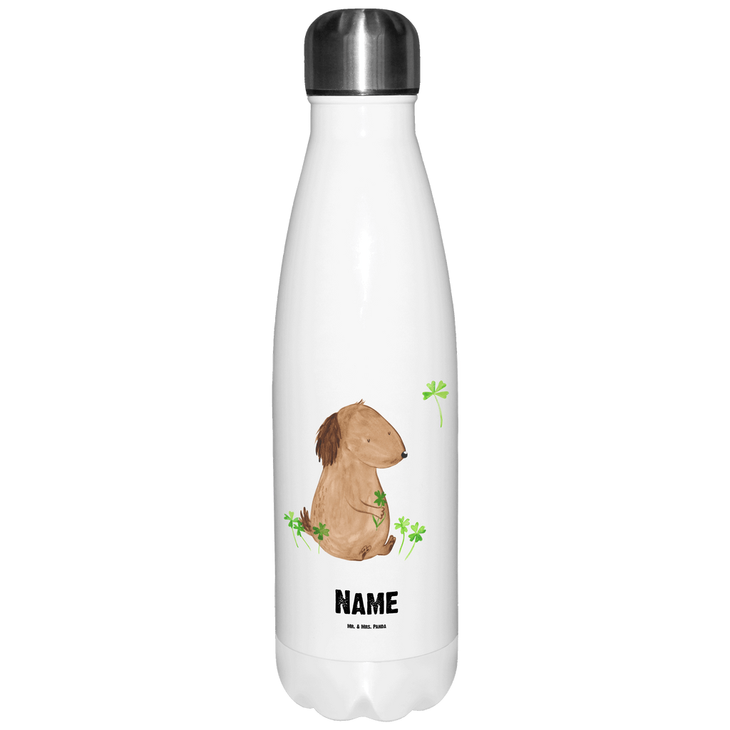 Personalisierte Thermosflasche Hund Kleeblatt Personalisierte Isolierflasche, Personalisierte Thermoflasche, Personalisierte Trinkflasche, Trinkflasche Mit Namen, Wunschname, Bedrucken, Namensflasche, Hund, Hundemotiv, Haustier, Hunderasse, Tierliebhaber, Hundebesitzer, Sprüche, Kleeblatt, Glück, Tagträume, Motivation, Neuanfang, Geschenk, Glücksbringer, Selbstliebe, Achtsamkeit