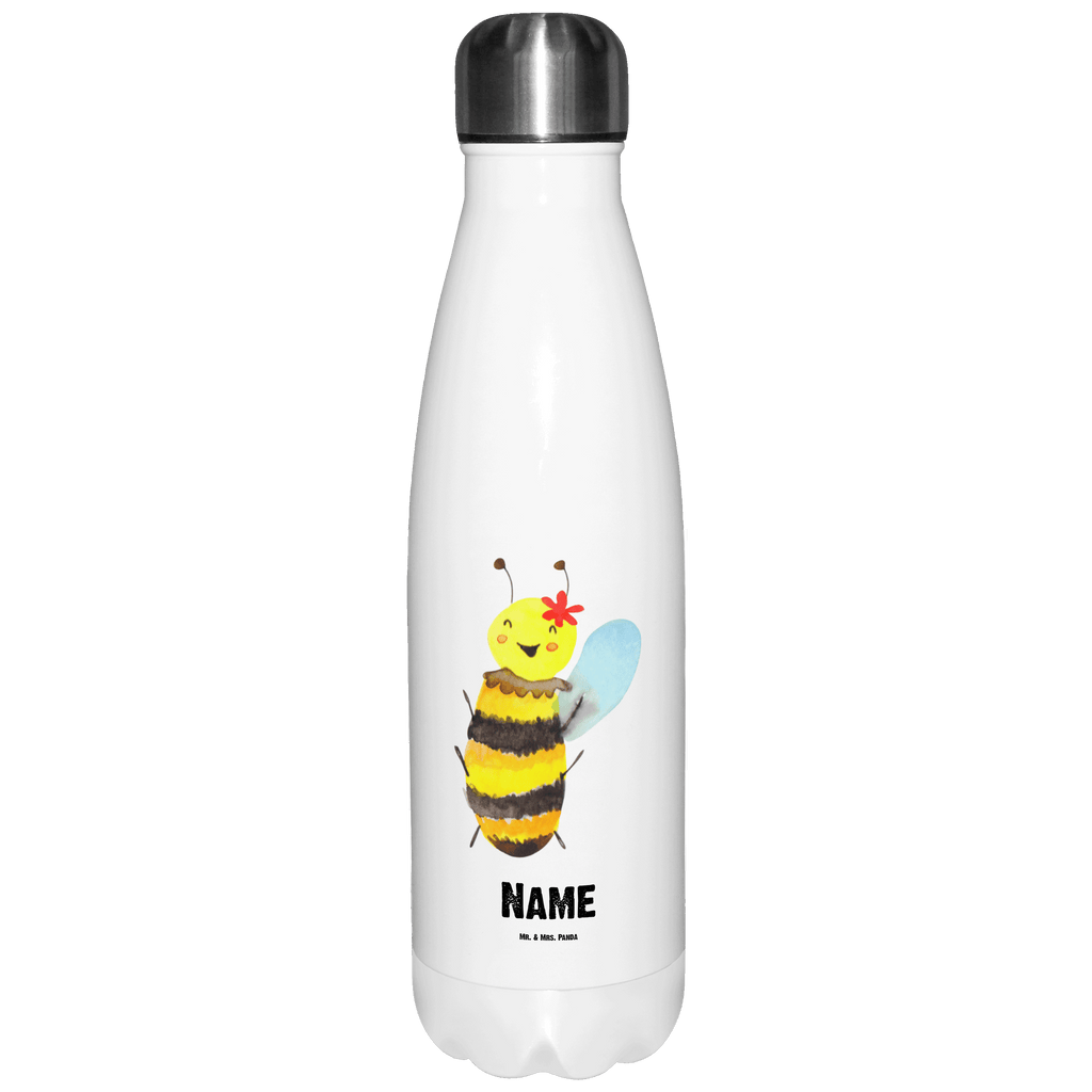 Personalisierte Thermosflasche Biene Happy Personalisierte Isolierflasche, Personalisierte Thermoflasche, Personalisierte Trinkflasche, Trinkflasche Mit Namen, Wunschname, Bedrucken, Namensflasche, Biene, Wespe, Hummel