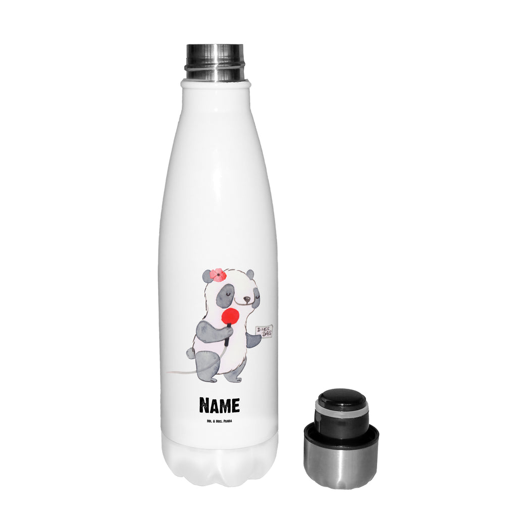 Personalisierte Thermosflasche Sportreporterin mit Herz Personalisierte Isolierflasche, Personalisierte Thermoflasche, Personalisierte Trinkflasche, Trinkflasche Mit Namen, Wunschname, Bedrucken, Namensflasche, Beruf, Ausbildung, Jubiläum, Abschied, Rente, Kollege, Kollegin, Geschenk, Schenken, Arbeitskollege, Mitarbeiter, Firma, Danke, Dankeschön
