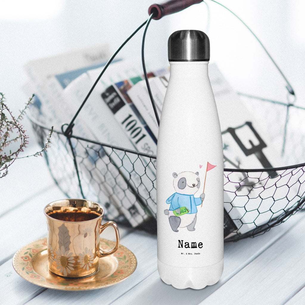 Personalisierte Thermosflasche Reiseleiter mit Herz Personalisierte Isolierflasche, Personalisierte Thermoflasche, Personalisierte Trinkflasche, Trinkflasche Mit Namen, Wunschname, Bedrucken, Namensflasche, Beruf, Ausbildung, Jubiläum, Abschied, Rente, Kollege, Kollegin, Geschenk, Schenken, Arbeitskollege, Mitarbeiter, Firma, Danke, Dankeschön