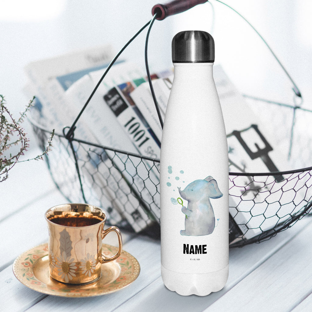 Personalisierte Thermosflasche Elefant Seifenblasen Personalisierte Isolierflasche, Personalisierte Thermoflasche, Personalisierte Trinkflasche, Trinkflasche Mit Namen, Wunschname, Bedrucken, Namensflasche, Tiermotive, Gute Laune, lustige Sprüche, Tiere, Elefant, Elefanten, Dickhäter, Rüsseltier, Seifenblasen, Liebe, Heimat, Gefühl. Daheim, Liebesbeweis, Liebesspruch