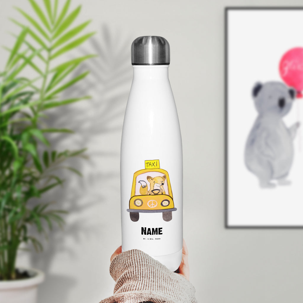 Personalisierte Thermosflasche Taxifahrer mit Herz Personalisierte Isolierflasche, Personalisierte Thermoflasche, Personalisierte Trinkflasche, Trinkflasche Mit Namen, Wunschname, Bedrucken, Namensflasche, Beruf, Ausbildung, Jubiläum, Abschied, Rente, Kollege, Kollegin, Geschenk, Schenken, Arbeitskollege, Mitarbeiter, Firma, Danke, Dankeschön