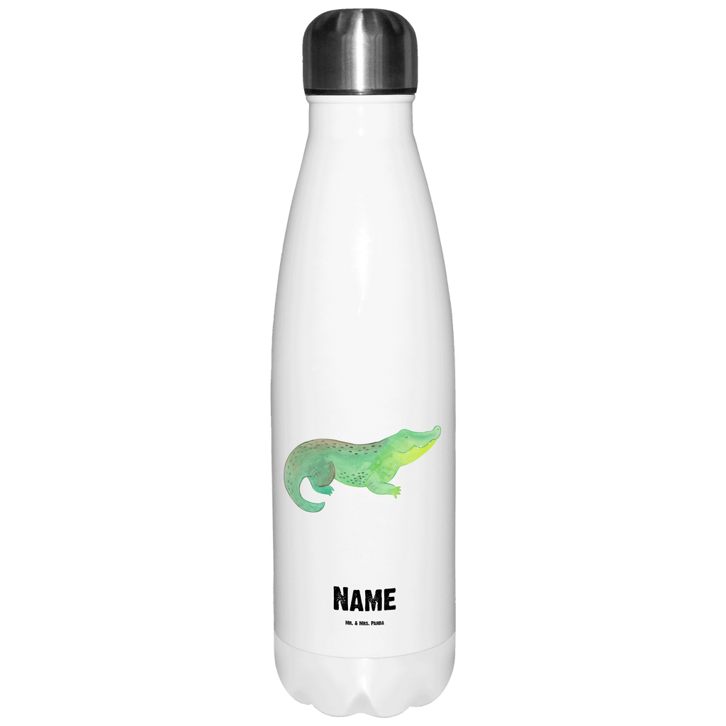 Personalisierte Thermosflasche Krokodil Personalisierte Isolierflasche, Personalisierte Thermoflasche, Personalisierte Trinkflasche, Trinkflasche Mit Namen, Wunschname, Bedrucken, Namensflasche, Meerestiere, Meer, Urlaub, Krokodil, Krokodile, verrückt sein, spontan sein, Abenteuerlust, Reiselust, Freundin, beste Freundin, Lieblingsmensch