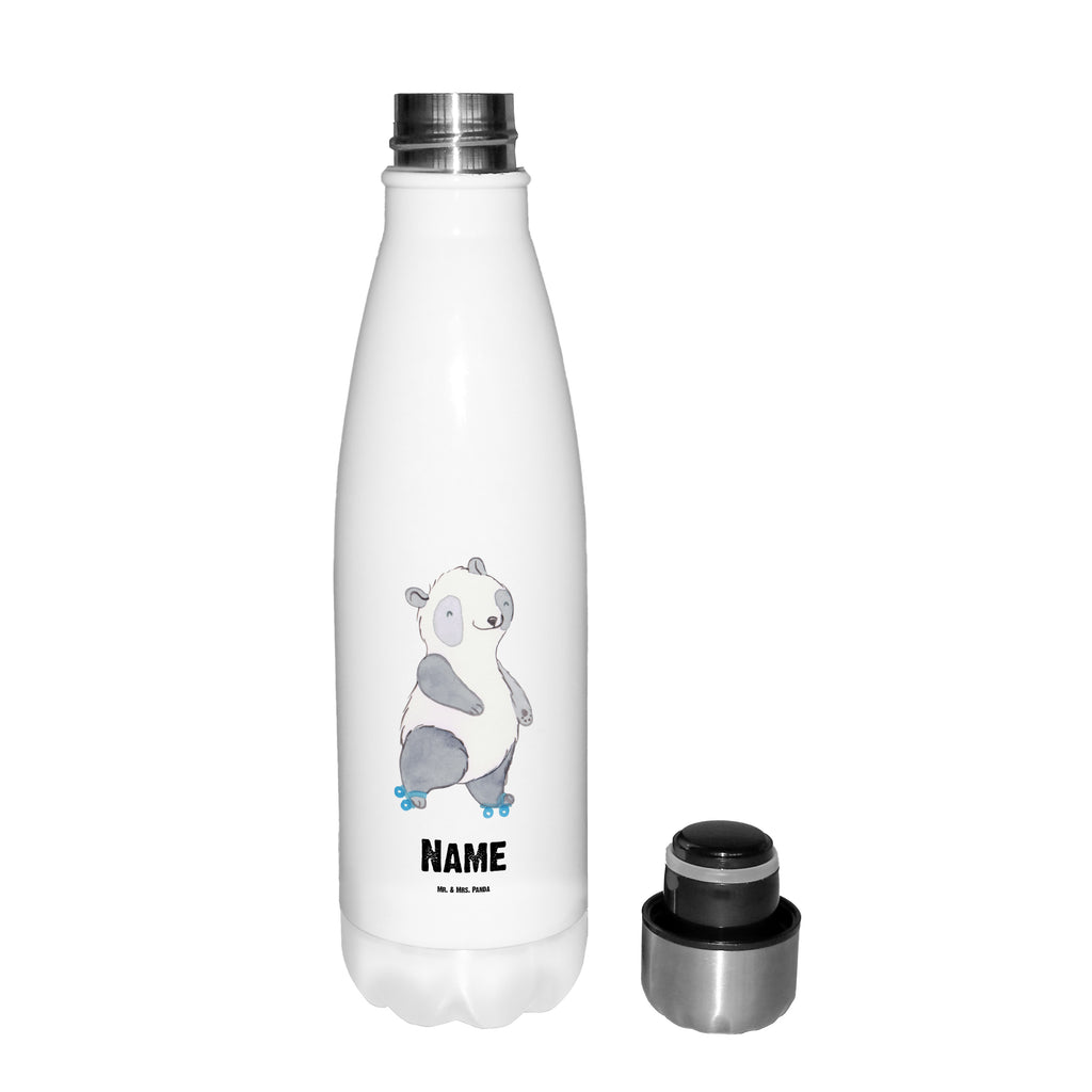 Personalisierte Thermosflasche Panda Inliner fahren Tage Personalisierte Isolierflasche, Personalisierte Thermoflasche, Personalisierte Trinkflasche, Trinkflasche Mit Namen, Wunschname, Bedrucken, Namensflasche, Geschenk, Sport, Sportart, Hobby, Schenken, Danke, Dankeschön, Auszeichnung, Gewinn, Sportler, Inliner fahren, Rollschuh fahren, Rollerblades, inlinern