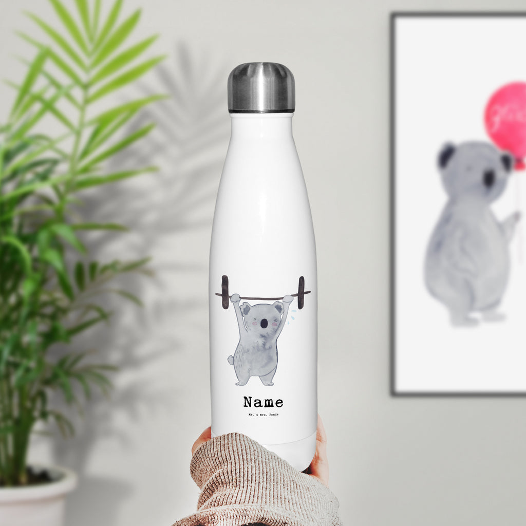 Personalisierte Thermosflasche Koala Crossfit Tage Personalisierte Isolierflasche, Personalisierte Thermoflasche, Personalisierte Trinkflasche, Trinkflasche Mit Namen, Wunschname, Bedrucken, Namensflasche, Geschenk, Sport, Sportart, Hobby, Schenken, Danke, Dankeschön, Auszeichnung, Gewinn, Sportler, Crossfit, Wettkampfsport, Sportschule