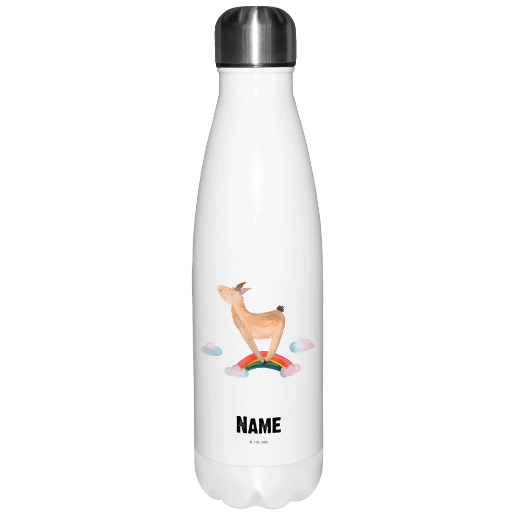 Personalisierte Thermosflasche Lama Regenbogen Personalisierte Isolierflasche, Personalisierte Thermoflasche, Personalisierte Trinkflasche, Trinkflasche Mit Namen, Wunschname, Bedrucken, Namensflasche, Lama, Alpaka, Lamas, Regenbogen, Haters gonna hate, Haters, Selbstständig, Außenseiter, Schule, Abi, Hobby, Wolkenland, Freiheit
