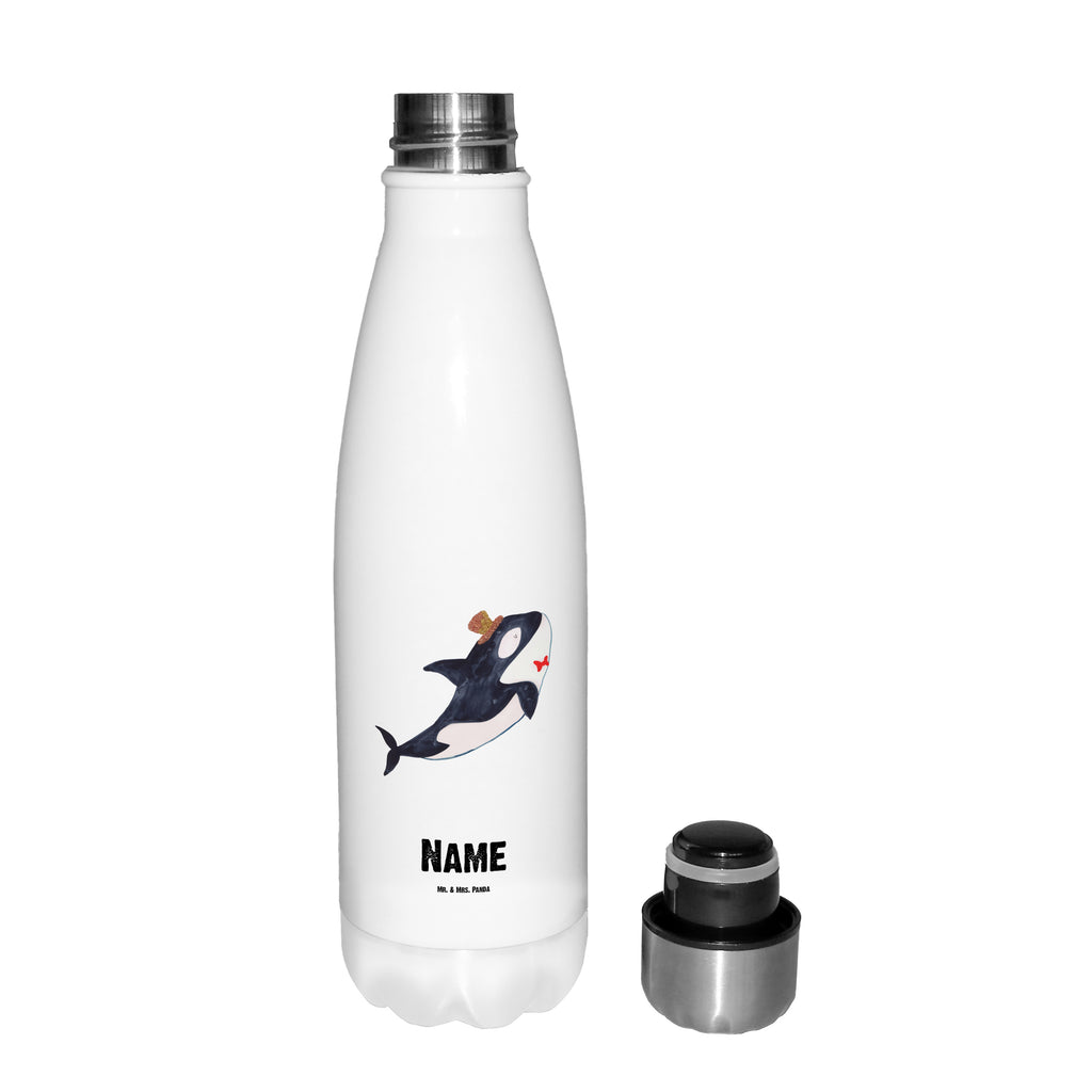 Personalisierte Thermosflasche Orca Zylinder Personalisierte Isolierflasche, Personalisierte Thermoflasche, Personalisierte Trinkflasche, Trinkflasche Mit Namen, Wunschname, Bedrucken, Namensflasche, Meerestiere, Meer, Urlaub, Narwal, Glitter, Konfetti, Glitzer, Geburtstag, Feier, Fete, Fest, Glückwunsch, Orca
