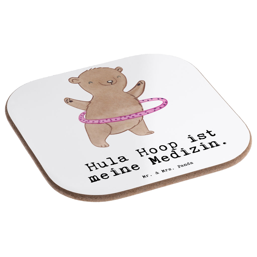 Quadratische Untersetzer Bär Hula Hoop Medizin Bierdeckel, Glasuntersetzer, Untersetzer Gläser, Getränkeuntersetzer, Geschenk, Sport, Sportart, Hobby, Schenken, Danke, Dankeschön, Auszeichnung, Gewinn, Sportler, Hula Hoop, Fitness, Training