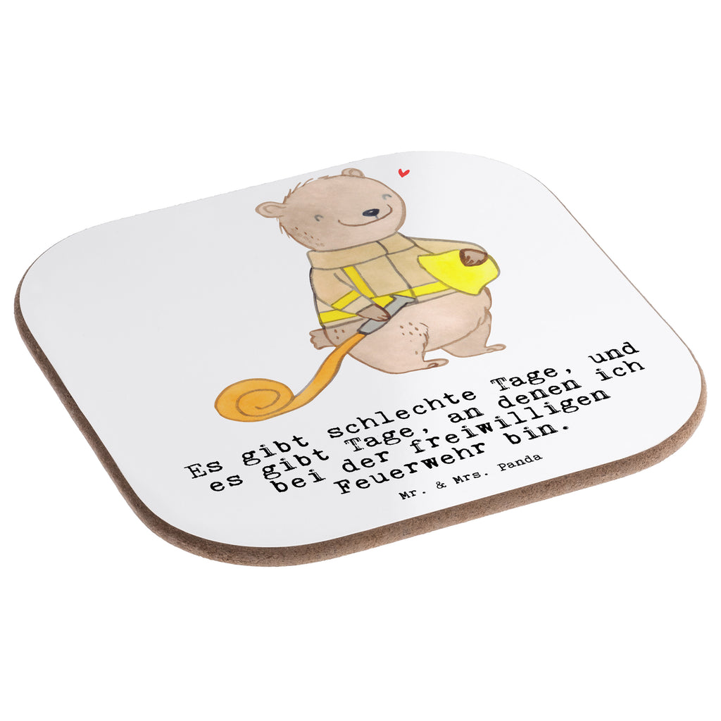 Quadratische Untersetzer Bär Freiwillige Feuerwehr Tage Bierdeckel, Glasuntersetzer, Untersetzer Gläser, Getränkeuntersetzer, Geschenk, Sport, Sportart, Hobby, Schenken, Danke, Dankeschön, Auszeichnung, Gewinn, Sportler, Freiwillige Feuerwehr, Feuerwehrfest, Jugendfeuerwehr, Feuerwehrdienst, Feuerwehrmannschaft, Feuerwehr-Spruch, Feuerwehreinsatz, Feuerwehr-Ehrung, Tage bei der Feuerwehr