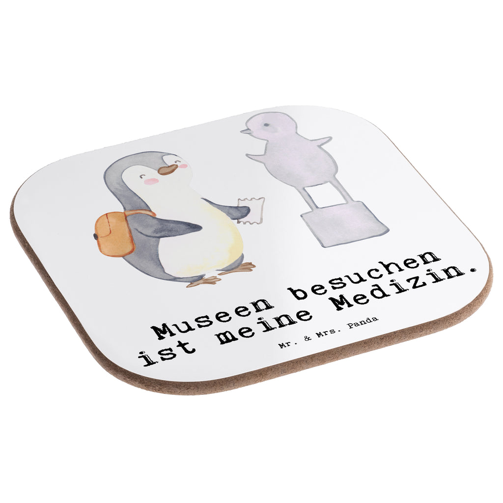 Quadratische Untersetzer Pinguin Museum besuchen Medizin Bierdeckel, Glasuntersetzer, Untersetzer Gläser, Getränkeuntersetzer, Geschenk, Sport, Sportart, Hobby, Schenken, Danke, Dankeschön, Auszeichnung, Gewinn, Sportler, Museum besuchen, Museen