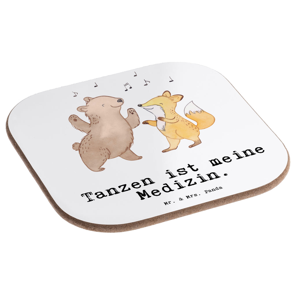 Quadratische Untersetzer Hase Tanzen Medizin Bierdeckel, Glasuntersetzer, Untersetzer Gläser, Getränkeuntersetzer, Geschenk, Sport, Sportart, Hobby, Schenken, Danke, Dankeschön, Auszeichnung, Gewinn, Sportler, Tanzen, tanzen gehen, Tanzschule, Tanzkurs