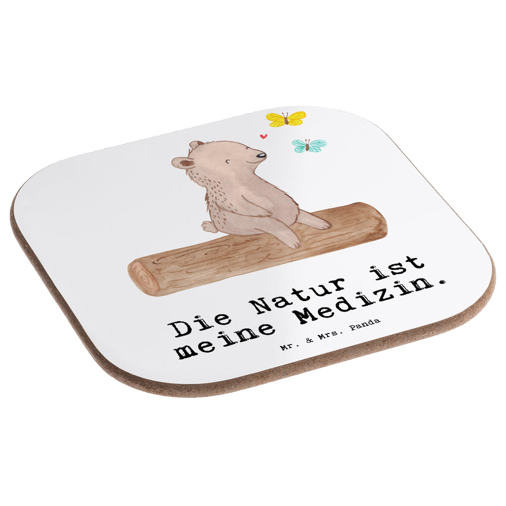 Quadratische Untersetzer Bär Naturliebhaber Medizin Bierdeckel, Glasuntersetzer, Untersetzer Gläser, Getränkeuntersetzer, Geschenk, Sport, Sportart, Hobby, Schenken, Danke, Dankeschön, Auszeichnung, Gewinn, Sportler, Naturliebhaber, Outdoor, Wandern, Nature Lover