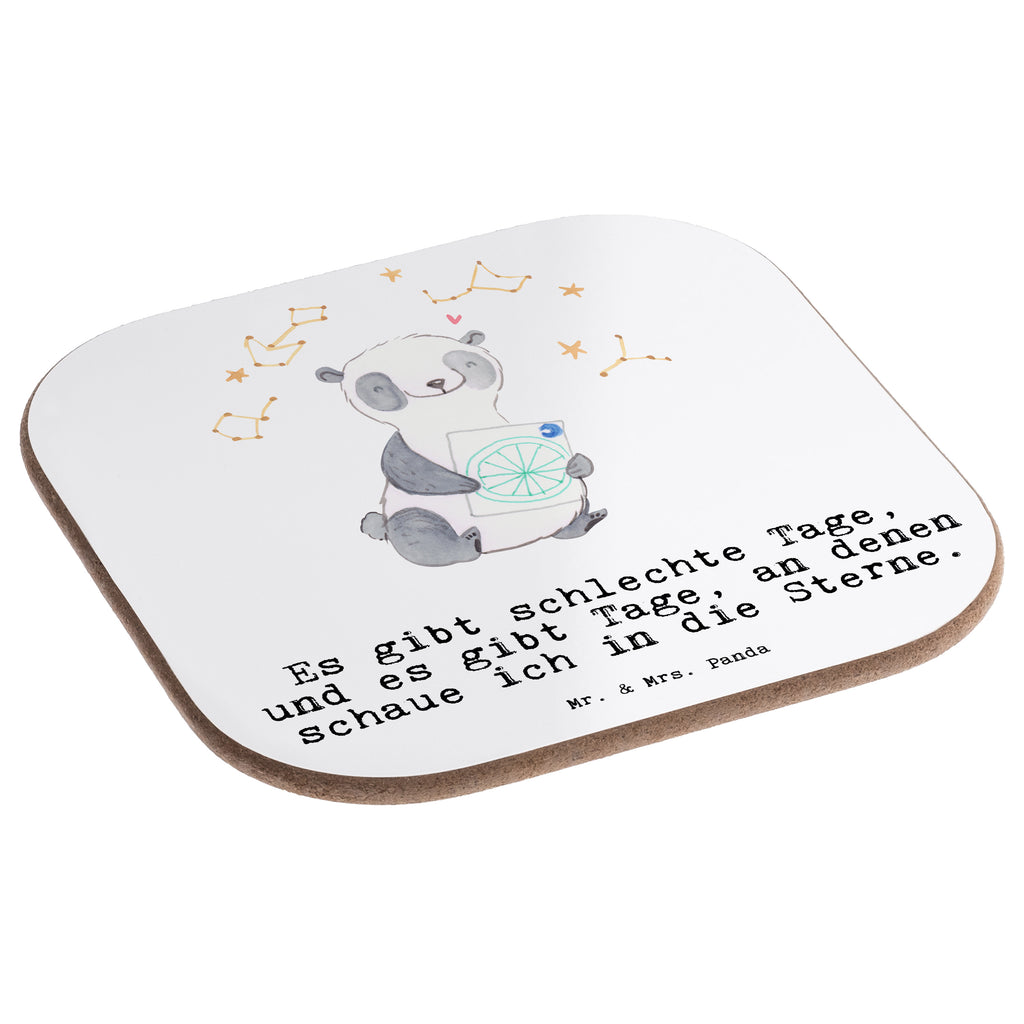Quadratische Untersetzer Panda Astrologie Tage Bierdeckel, Glasuntersetzer, Untersetzer Gläser, Getränkeuntersetzer, Geschenk, Sport, Sportart, Hobby, Schenken, Danke, Dankeschön, Auszeichnung, Gewinn, Sportler, Astrologie, Horoskop, Sternbilder