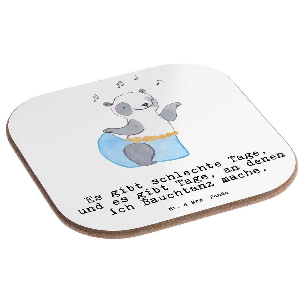 Quadratische Untersetzer Panda Bauchtanz Tage Bierdeckel, Glasuntersetzer, Untersetzer Gläser, Getränkeuntersetzer, Geschenk, Sport, Sportart, Hobby, Schenken, Danke, Dankeschön, Auszeichnung, Gewinn, Sportler, Bauchtanz, orientalischer Tanz, Tanzen