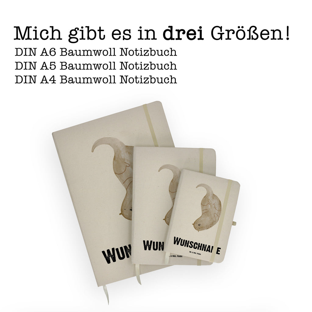 DIN A4 Personalisiertes Notizbuch Otter kopfüber Personalisiertes Notizbuch, Notizbuch mit Namen, Notizbuch bedrucken, Personalisierung, Namensbuch, Namen, Otter, Fischotter, Seeotter, Otter Seeotter See Otter