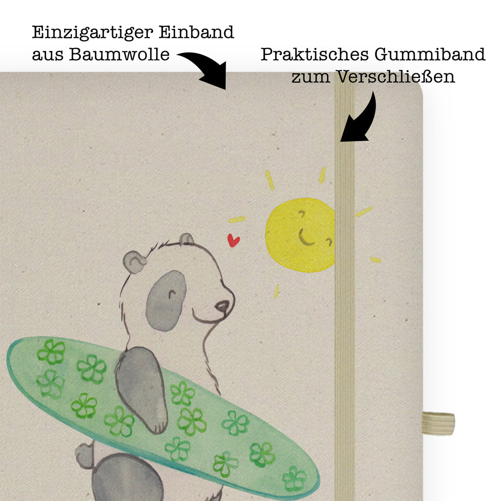 DIN A4 Personalisiertes Notizbuch Panda Surfen Tage Personalisiertes Notizbuch, Notizbuch mit Namen, Notizbuch bedrucken, Personalisierung, Namensbuch, Namen, Geschenk, Sport, Sportart, Hobby, Schenken, Danke, Dankeschön, Auszeichnung, Gewinn, Sportler, Wellenreiten, Surfen, Surfschule