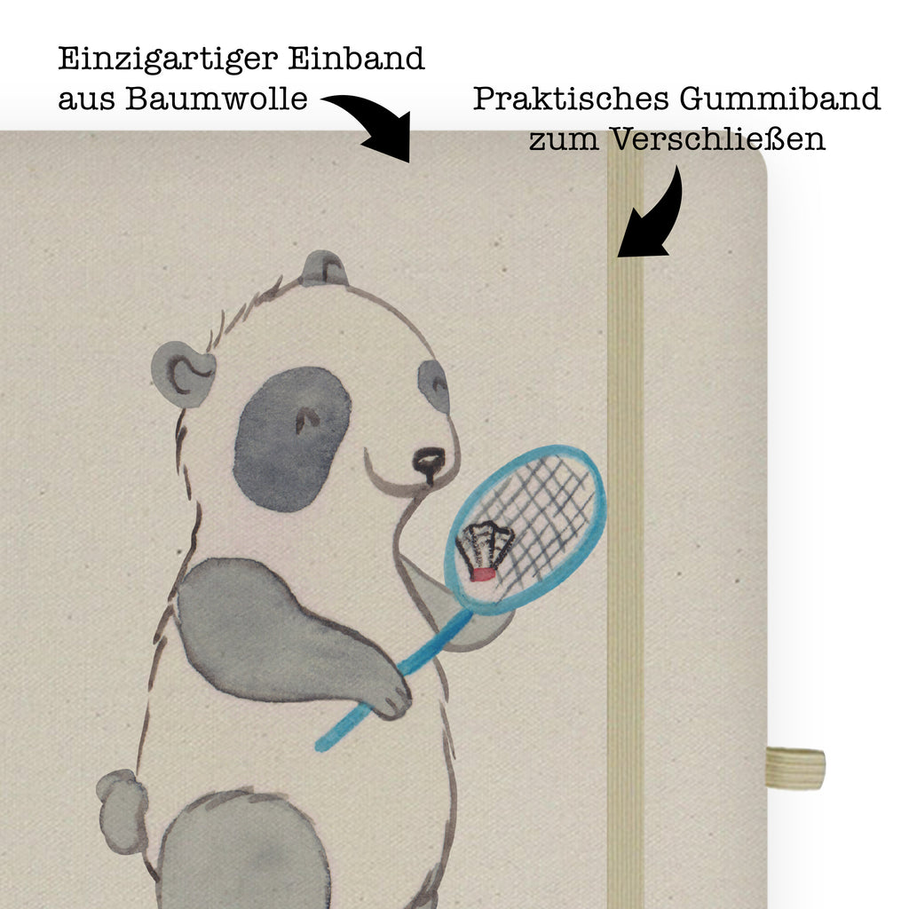 DIN A4 Personalisiertes Notizbuch Panda Badminton  Tage Personalisiertes Notizbuch, Notizbuch mit Namen, Notizbuch bedrucken, Personalisierung, Namensbuch, Namen, Geschenk, Sport, Sportart, Hobby, Schenken, Danke, Dankeschön, Auszeichnung, Gewinn, Sportler, Badminton, Badminton spielen