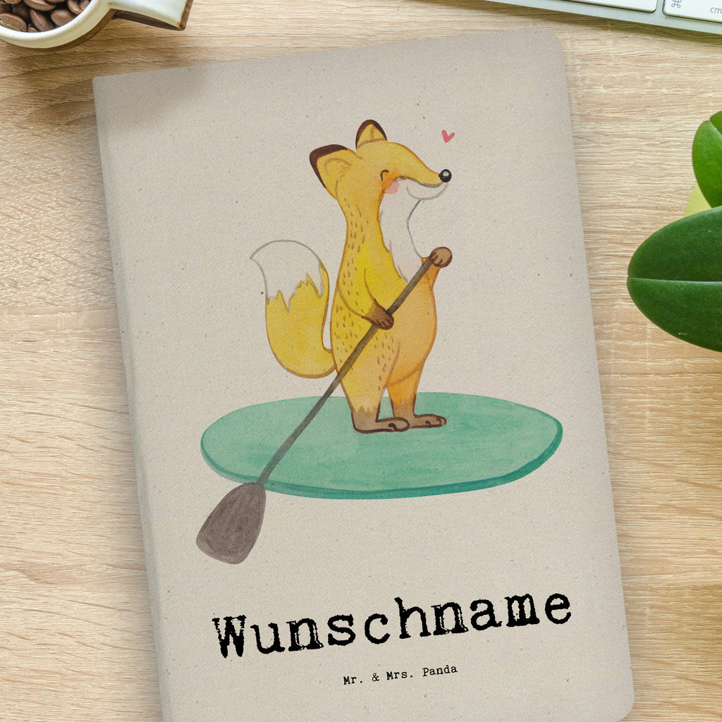 DIN A4 Personalisiertes Notizbuch Fuchs Stand Up Paddling Tage Personalisiertes Notizbuch, Notizbuch mit Namen, Notizbuch bedrucken, Personalisierung, Namensbuch, Namen, Geschenk, Sport, Sportart, Hobby, Schenken, Danke, Dankeschön, Auszeichnung, Gewinn, Sportler, Stand Up Paddling, Paddle Boarding, SUB, subben, Stand up paddle