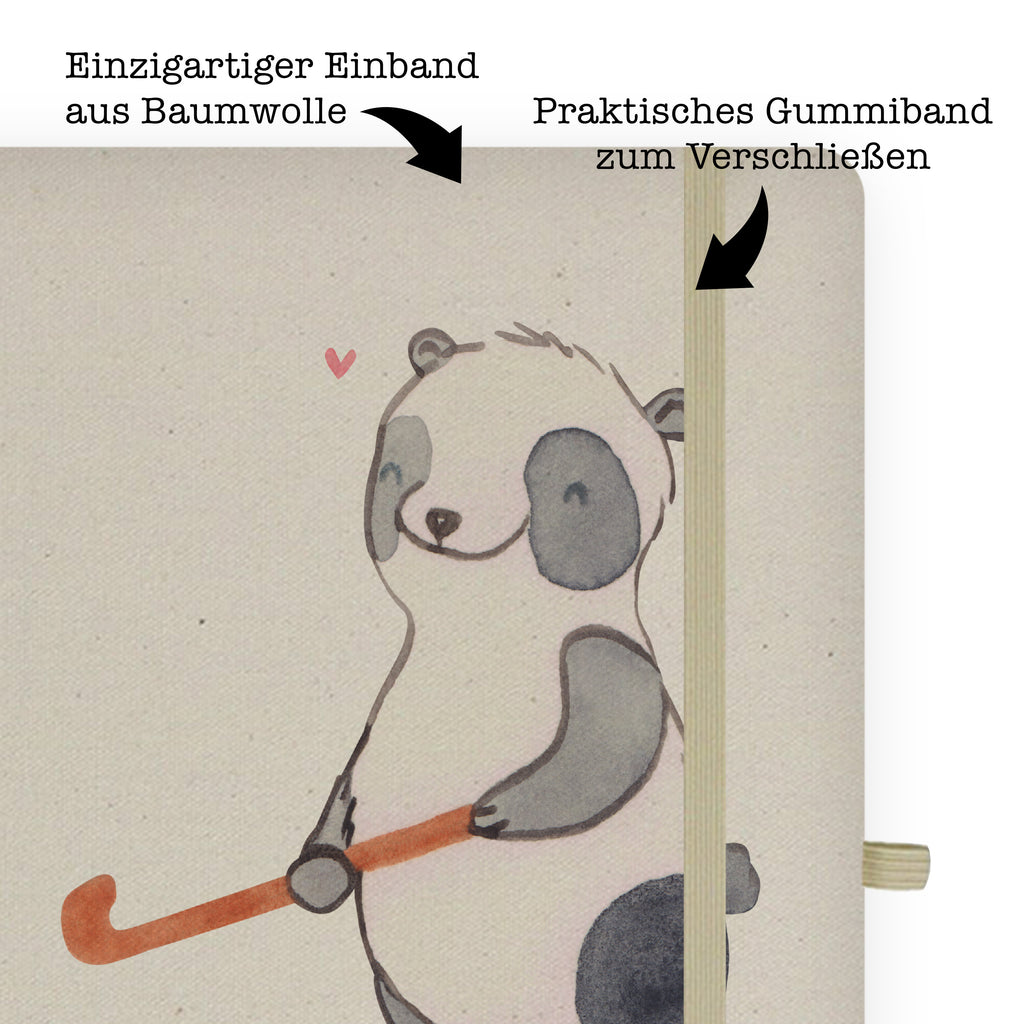 DIN A4 Personalisiertes Notizbuch Panda Hockey spielen Tage Personalisiertes Notizbuch, Notizbuch mit Namen, Notizbuch bedrucken, Personalisierung, Namensbuch, Namen, Geschenk, Sport, Sportart, Hobby, Schenken, Danke, Dankeschön, Auszeichnung, Gewinn, Sportler, Hockey spielen, Feldhockey, Hockeyschläger, Hockey Verein