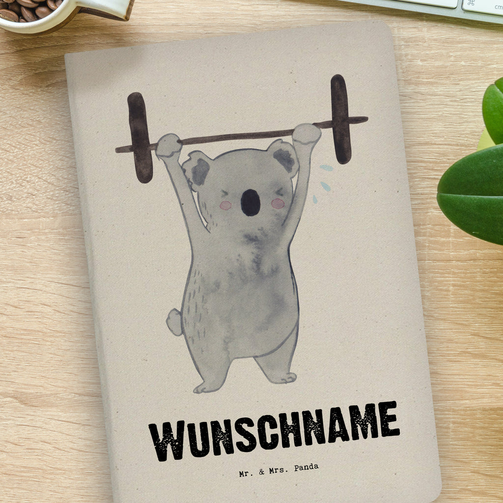 DIN A4 Personalisiertes Notizbuch Koala Crossfit Tage Personalisiertes Notizbuch, Notizbuch mit Namen, Notizbuch bedrucken, Personalisierung, Namensbuch, Namen, Geschenk, Sport, Sportart, Hobby, Schenken, Danke, Dankeschön, Auszeichnung, Gewinn, Sportler, Crossfit, Wettkampfsport, Sportschule