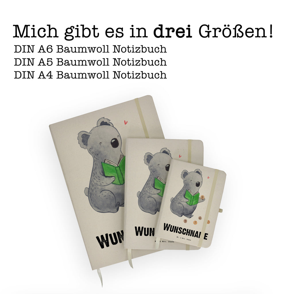 DIN A4 Personalisiertes Notizbuch Koala Münzen sammeln Tage Personalisiertes Notizbuch, Notizbuch mit Namen, Notizbuch bedrucken, Personalisierung, Namensbuch, Namen, Geschenk, Sport, Sportart, Hobby, Schenken, Danke, Dankeschön, Auszeichnung, Gewinn, Sportler, Münzen sammeln, Numismatik, Münzen aus aller Welt