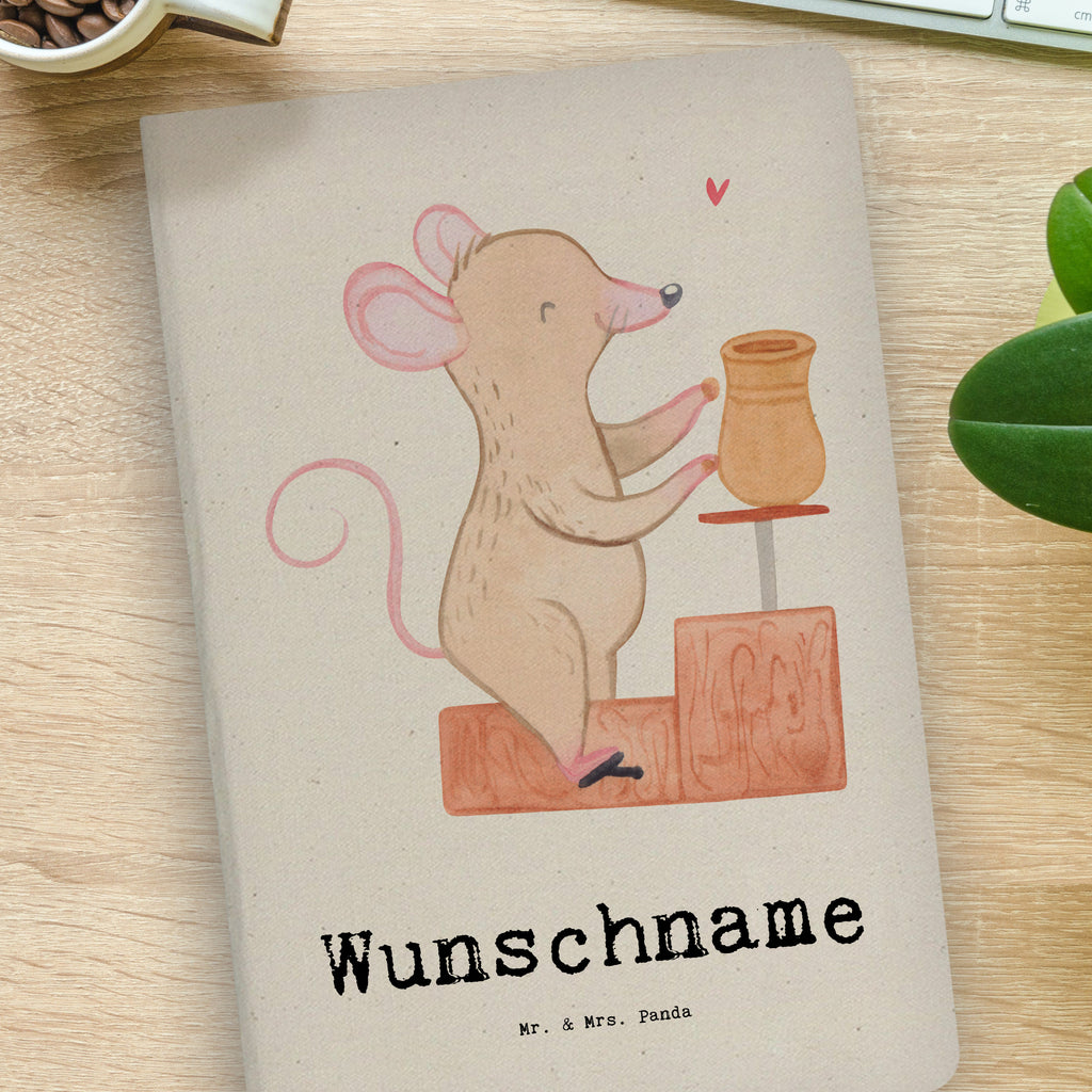 DIN A4 Personalisiertes Notizbuch Maus Töpfern Tage Personalisiertes Notizbuch, Notizbuch mit Namen, Notizbuch bedrucken, Personalisierung, Namensbuch, Namen, Geschenk, Sport, Sportart, Hobby, Schenken, Danke, Dankeschön, Auszeichnung, Gewinn, Sportler, Töpfern, Töpferei, Töpferkurs