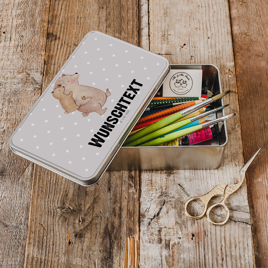 Personalisierte Metalldose Otter händchenhaltend Personalisierte Metalldose, Dose mit Namen, Namensdose, Kiste mit Namen, Namenskiste, Otter, Fischotter, Seeotter, Otter Seeotter See Otter