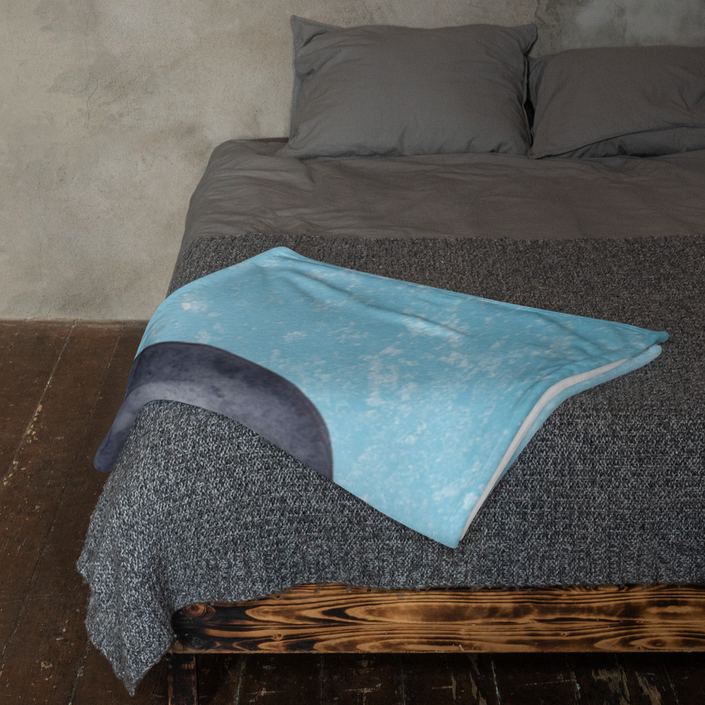 Kuscheldecke Pinguin lachend Decke, Wohndecke, Tagesdecke, Wolldecke, Sofadecke, Pinguin, Pinguine, lustiger Spruch, Optimismus, Fröhlich, Lachen, Humor, Fröhlichkeit