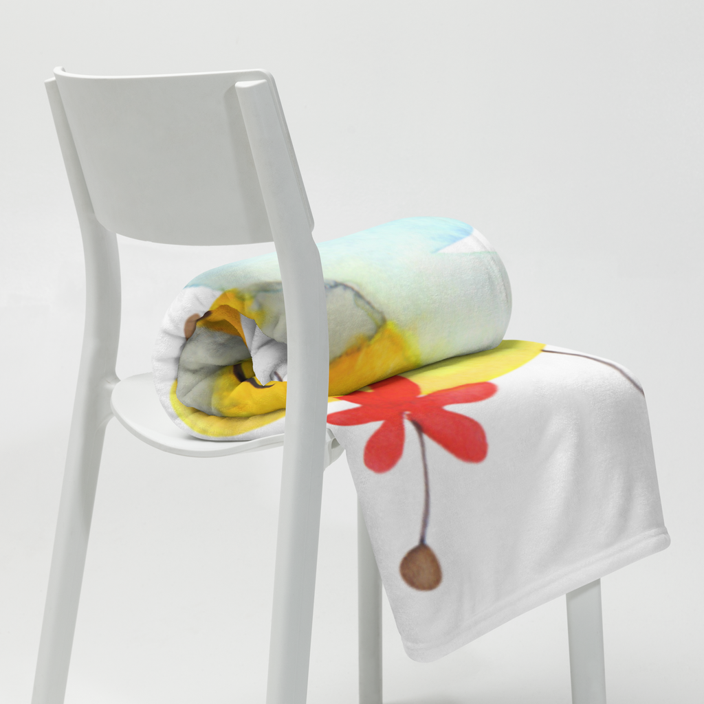 Kuscheldecke Biene Blume Decke, Wohndecke, Tagesdecke, Wolldecke, Sofadecke, Biene, Wespe, Hummel