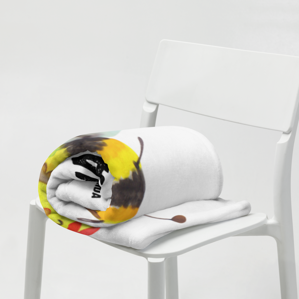 Kuscheldecke Biene Happy Decke, Wohndecke, Tagesdecke, Wolldecke, Sofadecke, Biene, Wespe, Hummel