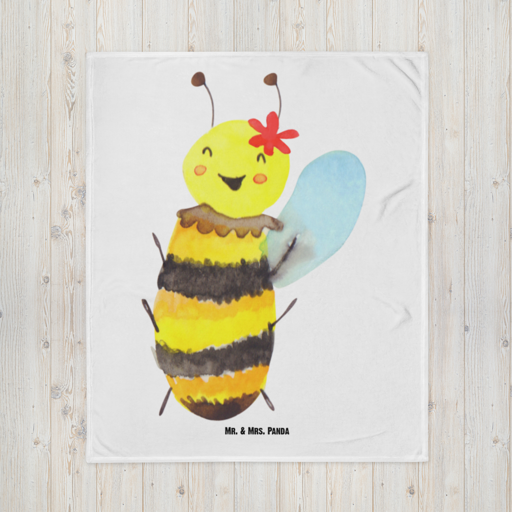 Kuscheldecke Biene Happy Decke, Wohndecke, Tagesdecke, Wolldecke, Sofadecke, Biene, Wespe, Hummel
