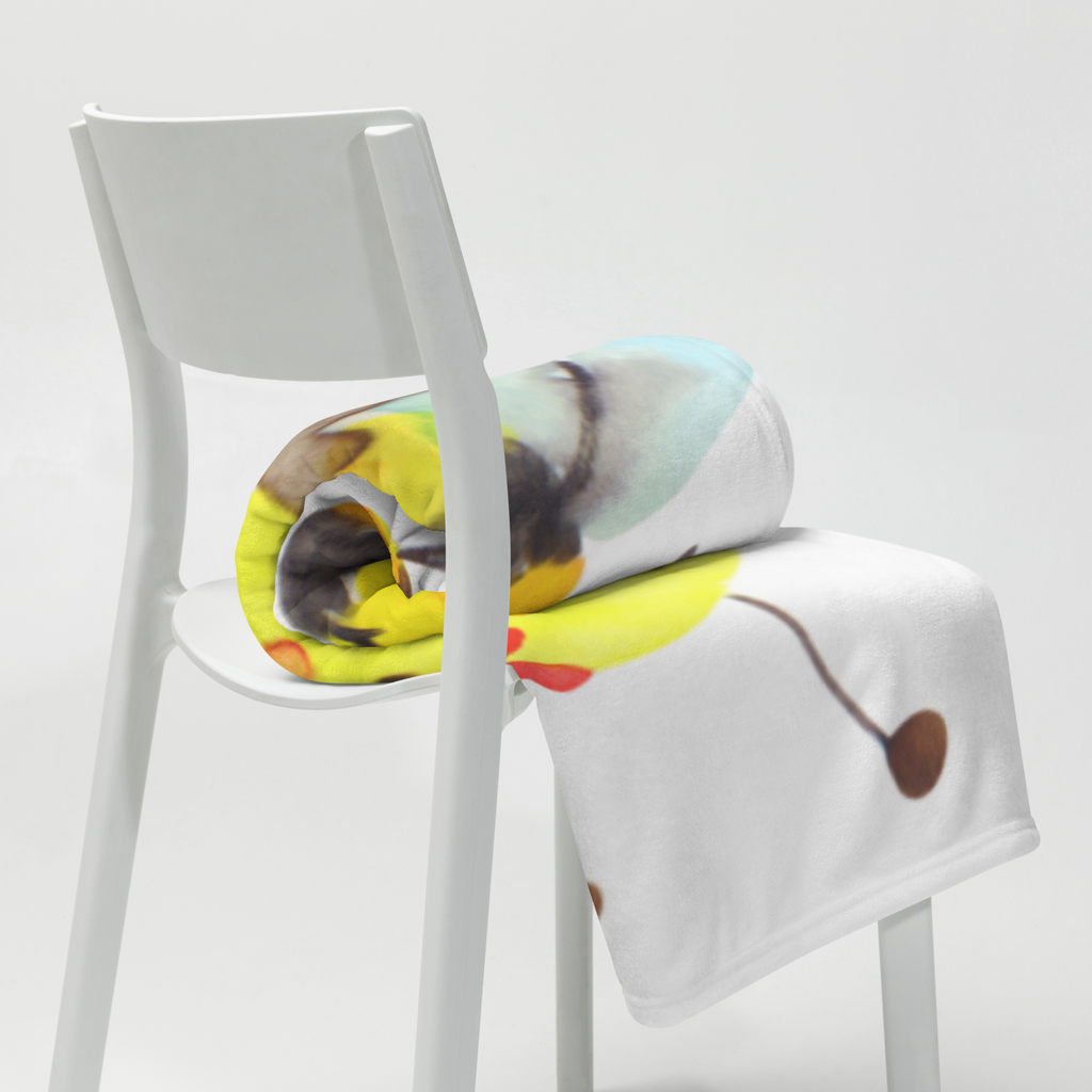 Kuscheldecke Biene Happy Decke, Wohndecke, Tagesdecke, Wolldecke, Sofadecke, Biene, Wespe, Hummel