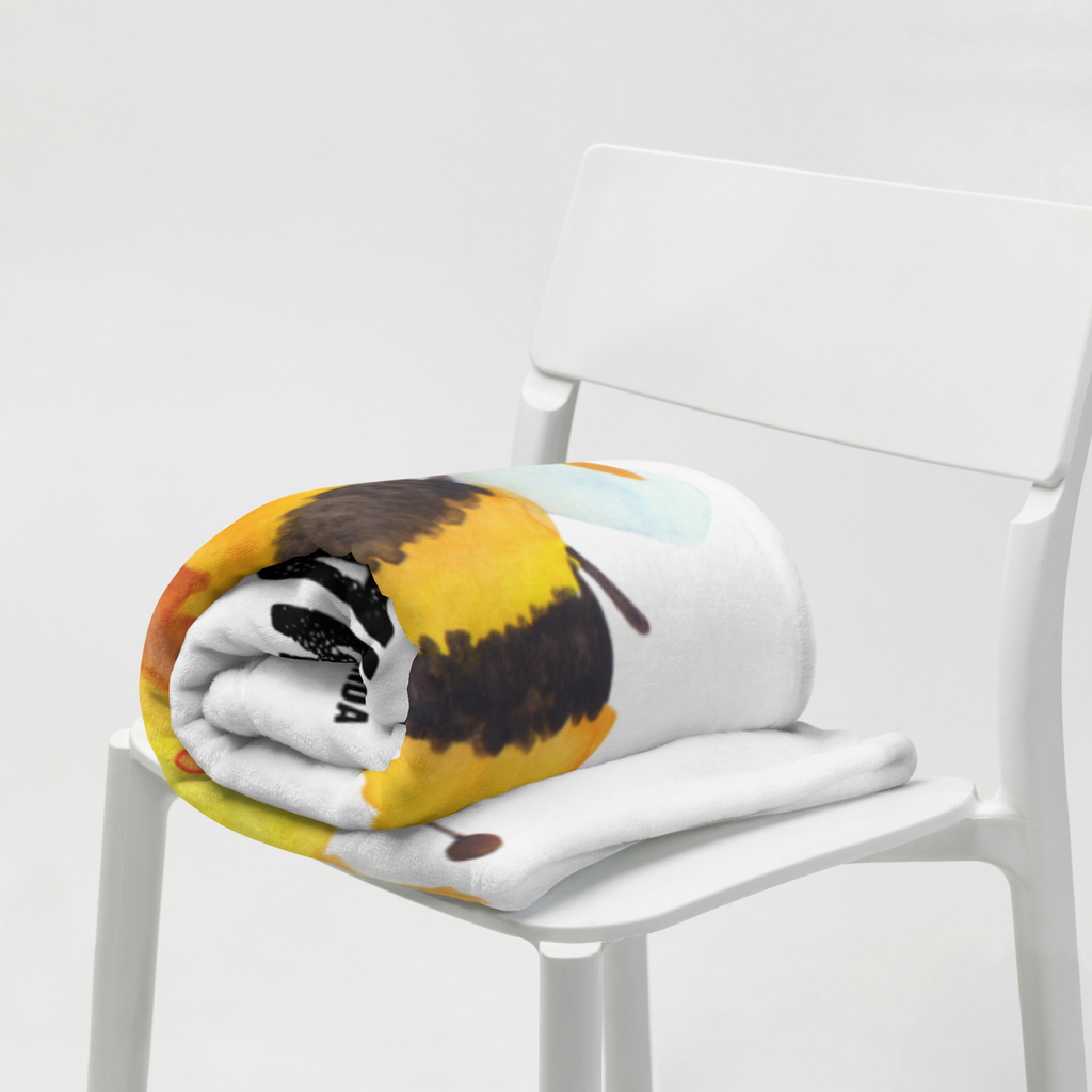 Kuscheldecke Biene König Decke, Wohndecke, Tagesdecke, Wolldecke, Sofadecke, Biene, Wespe, Hummel