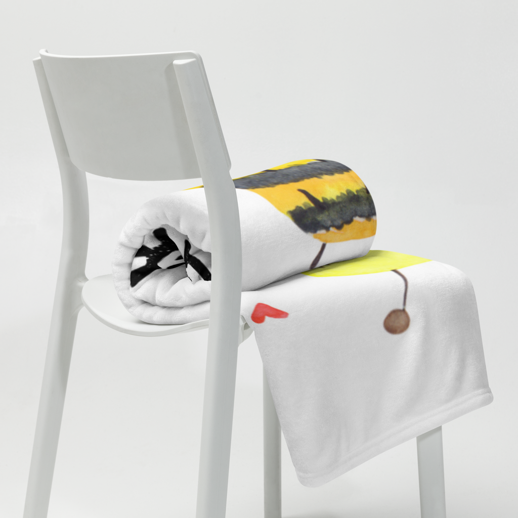 Kuscheldecke Biene Verliebt Decke, Wohndecke, Tagesdecke, Wolldecke, Sofadecke, Biene, Wespe, Hummel