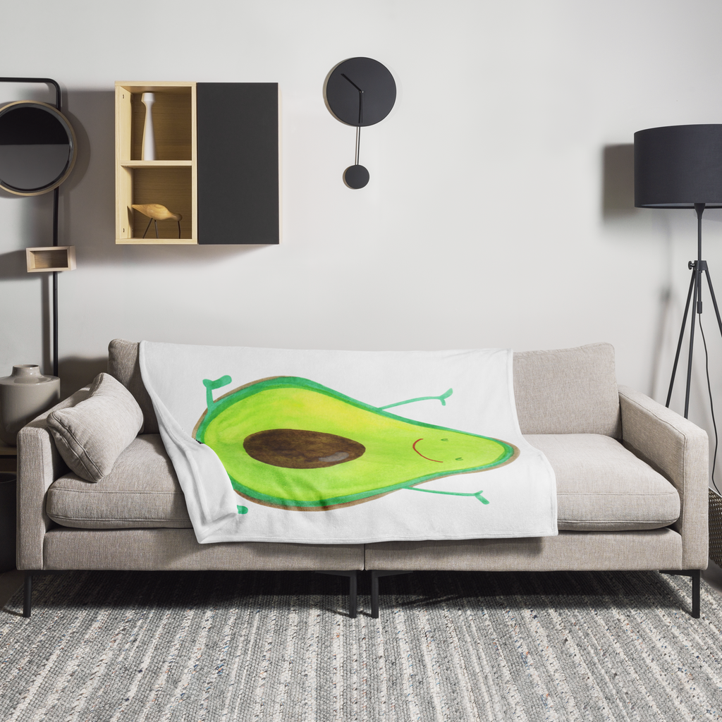 Kuscheldecke Avocado Happy Decke, Wohndecke, Tagesdecke, Wolldecke, Sofadecke, Avocado, Veggie, Vegan, Gesund, Chaos