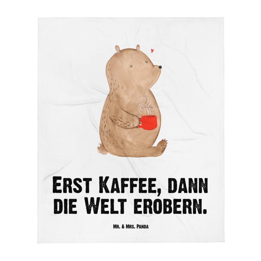 Kuscheldecke Bär Kaffee Decke, Wohndecke, Tagesdecke, Wolldecke, Sofadecke, Bär, Teddy, Teddybär, Kaffee, Coffee, Bären, guten Morgen, Morgenroutine, Welt erobern, Welt retten, Motivation