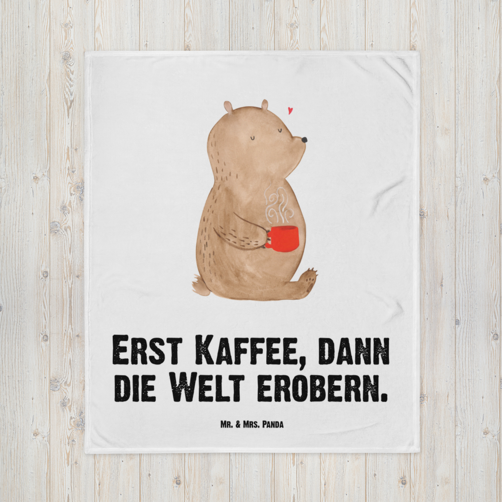 Kuscheldecke Bär Kaffee Decke, Wohndecke, Tagesdecke, Wolldecke, Sofadecke, Bär, Teddy, Teddybär, Kaffee, Coffee, Bären, guten Morgen, Morgenroutine, Welt erobern, Welt retten, Motivation
