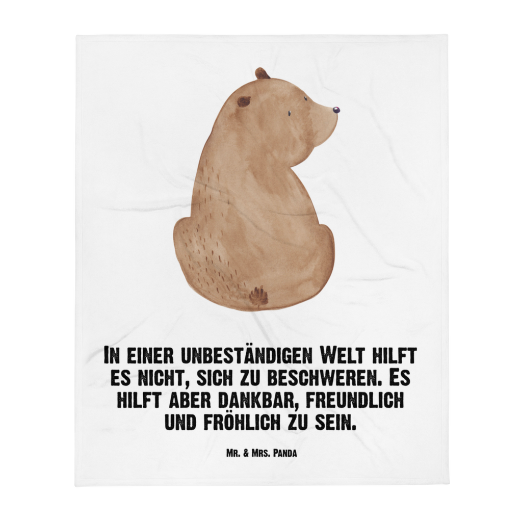 Kuscheldecke Bär Schulterblick Decke, Wohndecke, Tagesdecke, Wolldecke, Sofadecke, Bär, Teddy, Teddybär, Selbstachtung, Weltansicht, Motivation, Bären, Bärenliebe, Weisheit