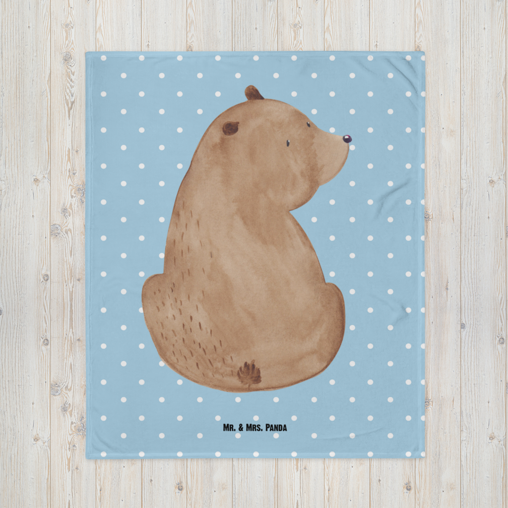 Kuscheldecke Bär Schulterblick Decke, Wohndecke, Tagesdecke, Wolldecke, Sofadecke, Bär, Teddy, Teddybär, Selbstachtung, Weltansicht, Motivation, Bären, Bärenliebe, Weisheit