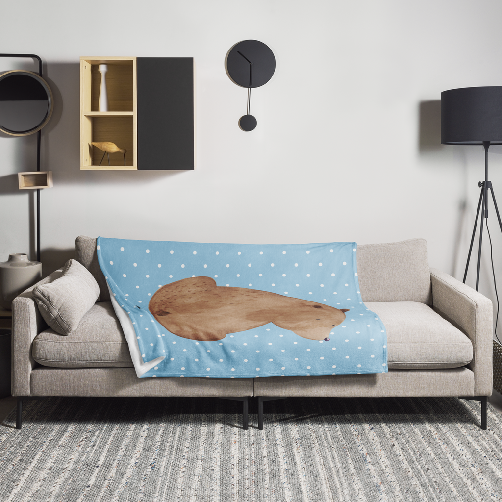 Kuscheldecke Bär Schulterblick Decke, Wohndecke, Tagesdecke, Wolldecke, Sofadecke, Bär, Teddy, Teddybär, Selbstachtung, Weltansicht, Motivation, Bären, Bärenliebe, Weisheit