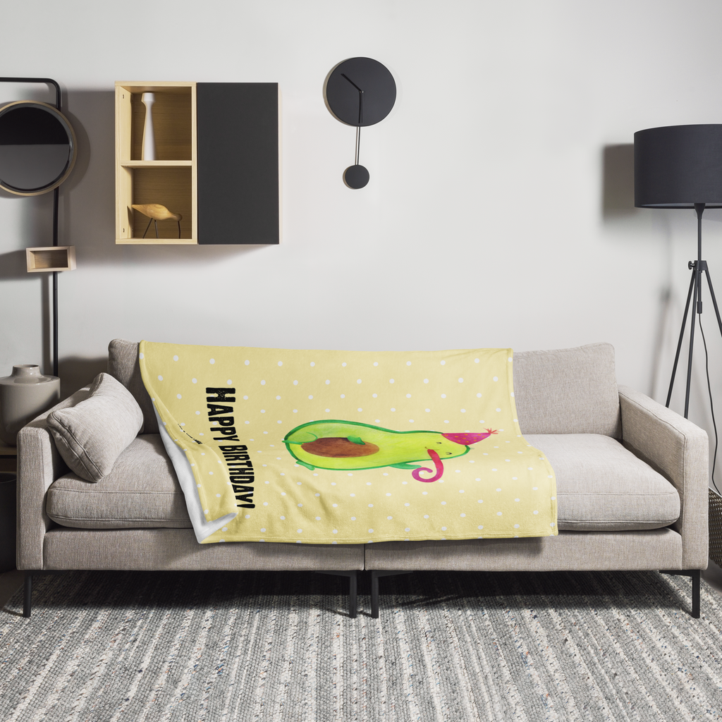 Kuscheldecke Avocado Birthday Decke, Wohndecke, Tagesdecke, Wolldecke, Sofadecke, Avocado, Veggie, Vegan, Gesund