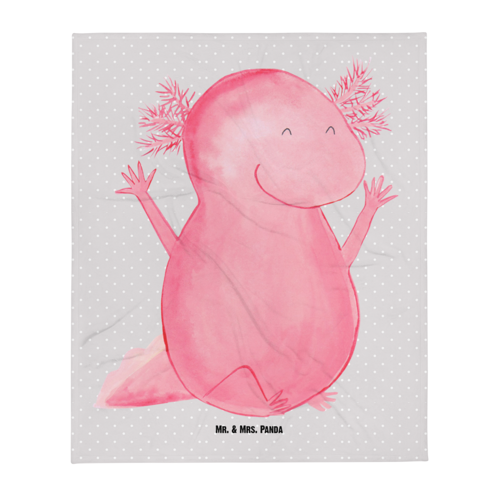Kuscheldecke Axolotl Hurra Decke, Wohndecke, Tagesdecke, Wolldecke, Sofadecke, Axolotl, Molch, Axolot, Schwanzlurch, Lurch, Lurche, fröhlich, Spaß, Freude, Motivation, Zufriedenheit